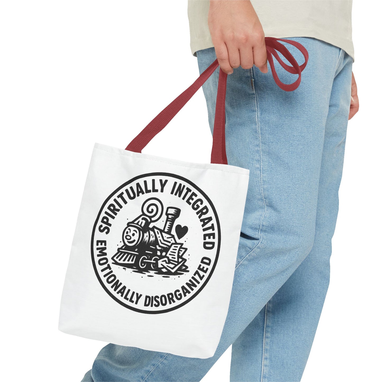 Emotionally Disorganized" Motivational Tote Bag, Gym Carryall, Workout Bag, Reusable Shopping Tote, Eco-Friendly Reusable Bag, Challenge Every System Bag