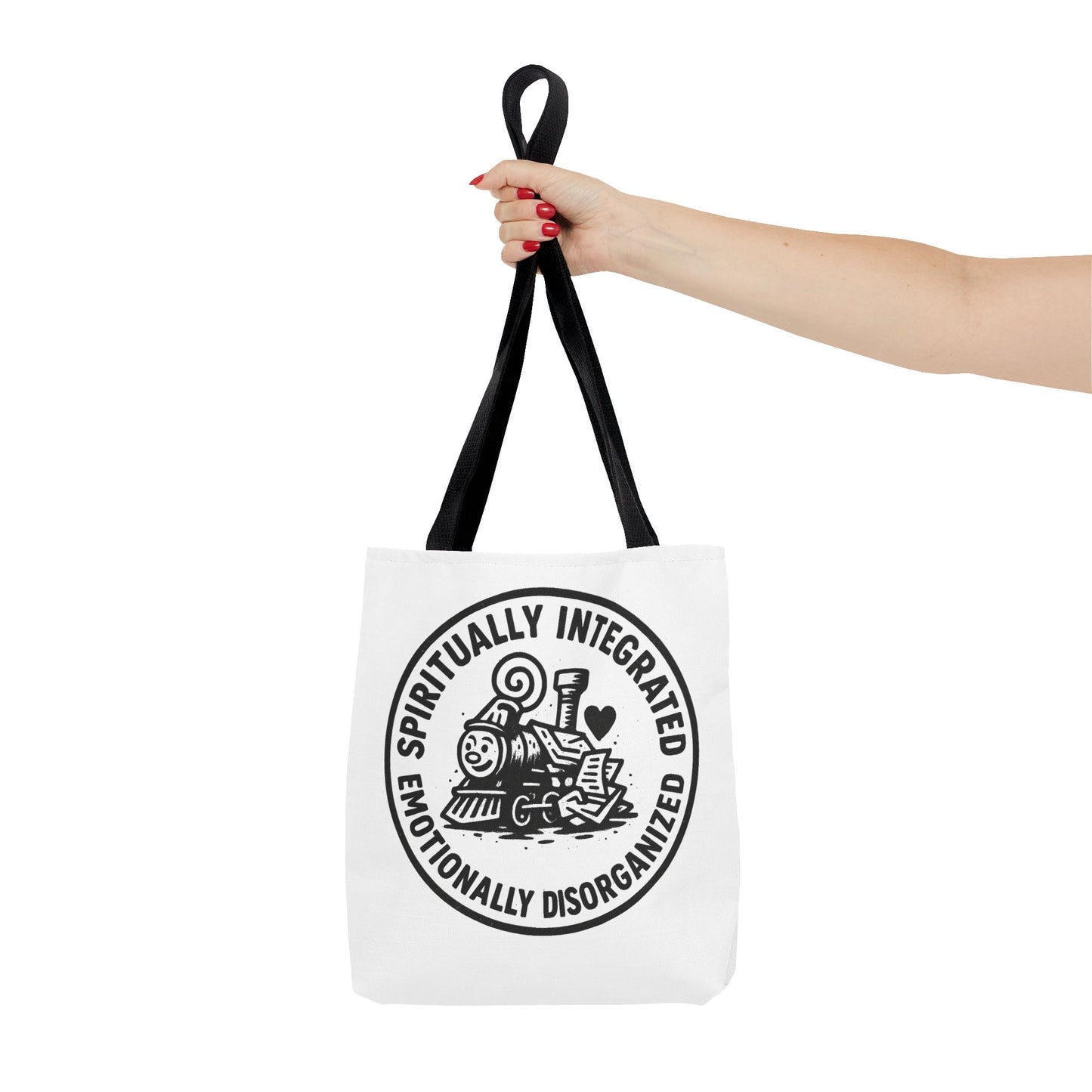 Emotionally Disorganized" Motivational Tote Bag, Gym Carryall, Workout Bag, Reusable Shopping Tote, Eco-Friendly Reusable Bag, Challenge Every System Bag