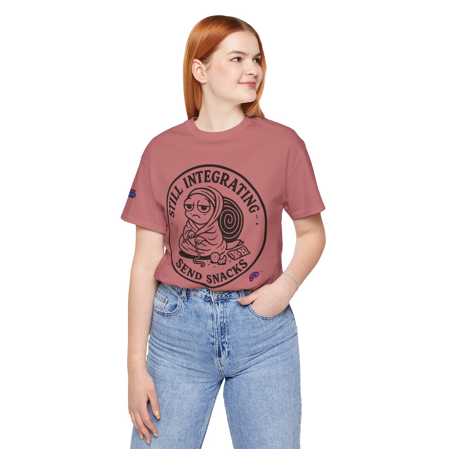 Still Integrating Tee – Snack-Fueled Awakening – Love Language Edition by Organic Intelligence™ Unisex Tee, Casual Shirt, Cotton T-shirt