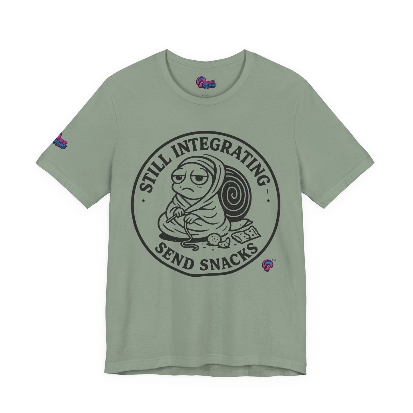 Still Integrating Tee – Snack-Fueled Awakening – Love Language Edition by Organic Intelligence™ Unisex Tee, Casual Shirt, Cotton T-shirt