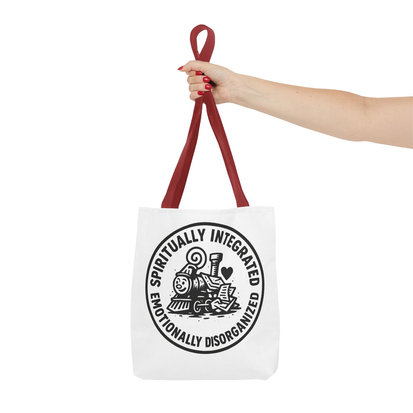 Emotionally Disorganized" Motivational Tote Bag, Gym Carryall, Workout Bag, Reusable Shopping Tote, Eco-Friendly Reusable Bag, Challenge Every System Bag