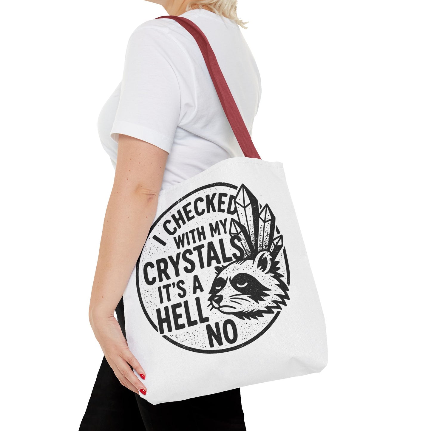 "It's a Hell No" Motivational Tote Bag, Gym Carryall, Workout Bag, Reusable Shopping Tote, Eco-Friendly Reusable Bag, Challenge Every System Bag