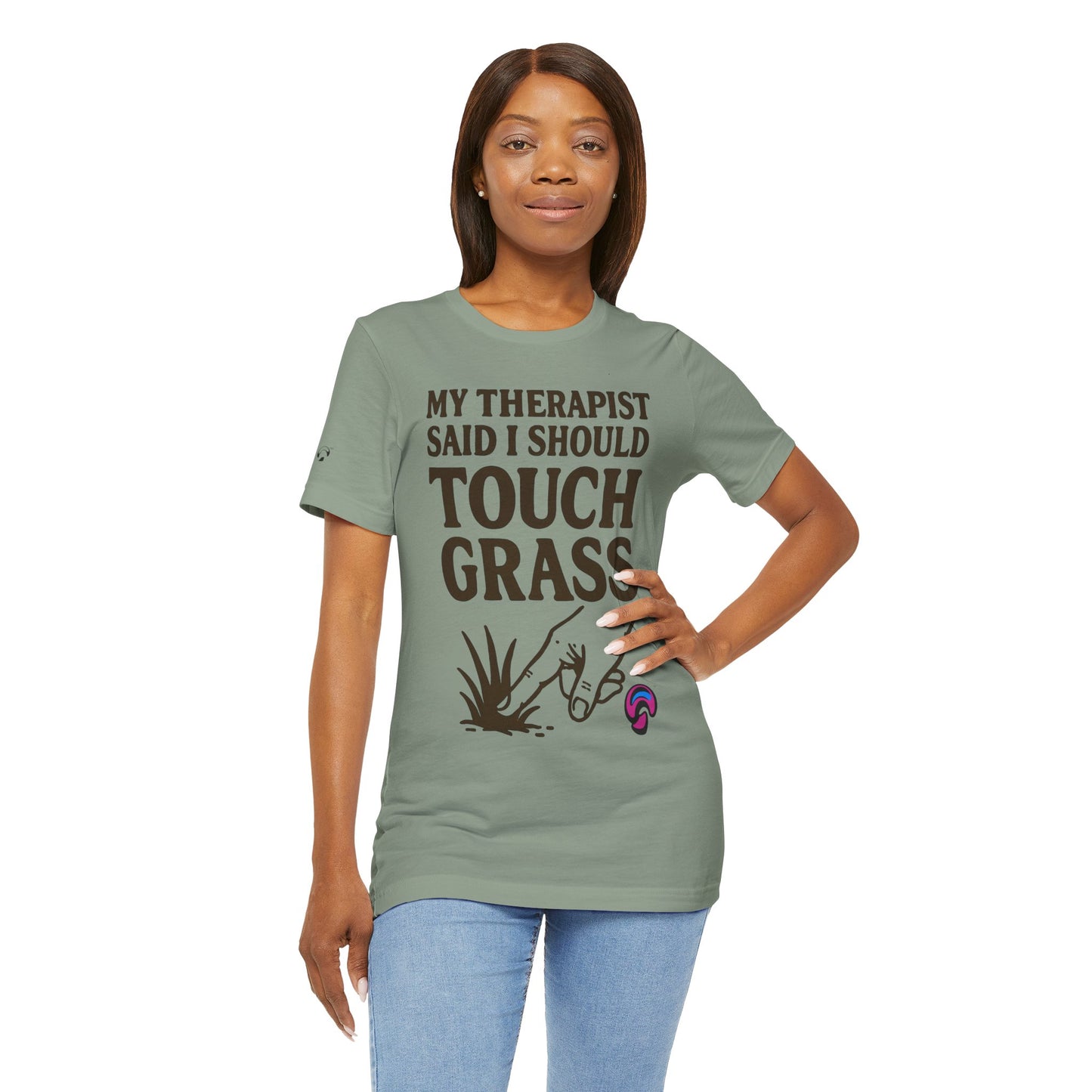 Touch Grass Tee – Sage Advice by Organic Intelligence™ Unisex Tee, Casual Shirt, Cotton T-shirt