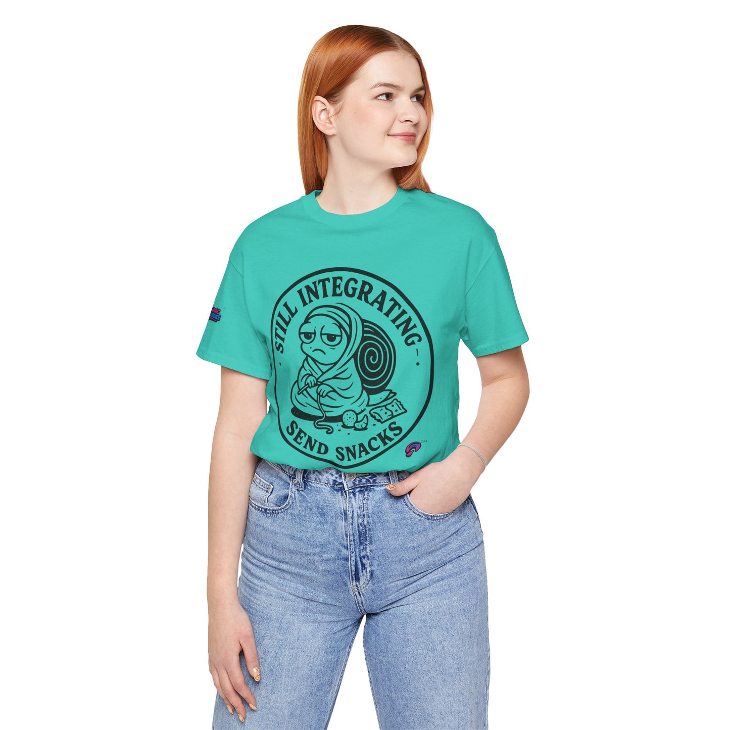 Still Integrating Tee – Snack-Fueled Awakening – Love Language Edition by Organic Intelligence™ Unisex Tee, Casual Shirt, Cotton T-shirt