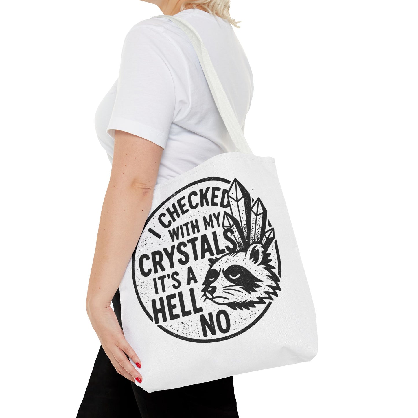 "It's a Hell No" Motivational Tote Bag, Gym Carryall, Workout Bag, Reusable Shopping Tote, Eco-Friendly Reusable Bag, Challenge Every System Bag