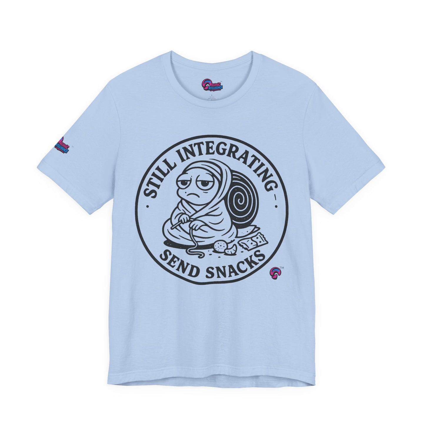 Still Integrating Tee – Snack-Fueled Awakening – Love Language Edition by Organic Intelligence™ Unisex Tee, Casual Shirt, Cotton T-shirt