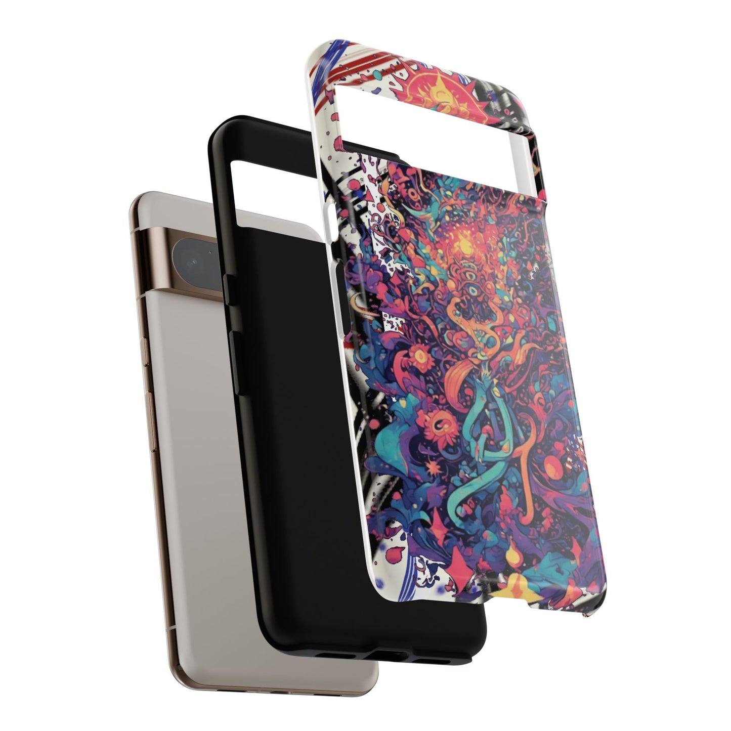 Colorful Phone Case, Unique Phone Cover, Tough Cases, Artistic Smartphone Protector, Gifts for Her