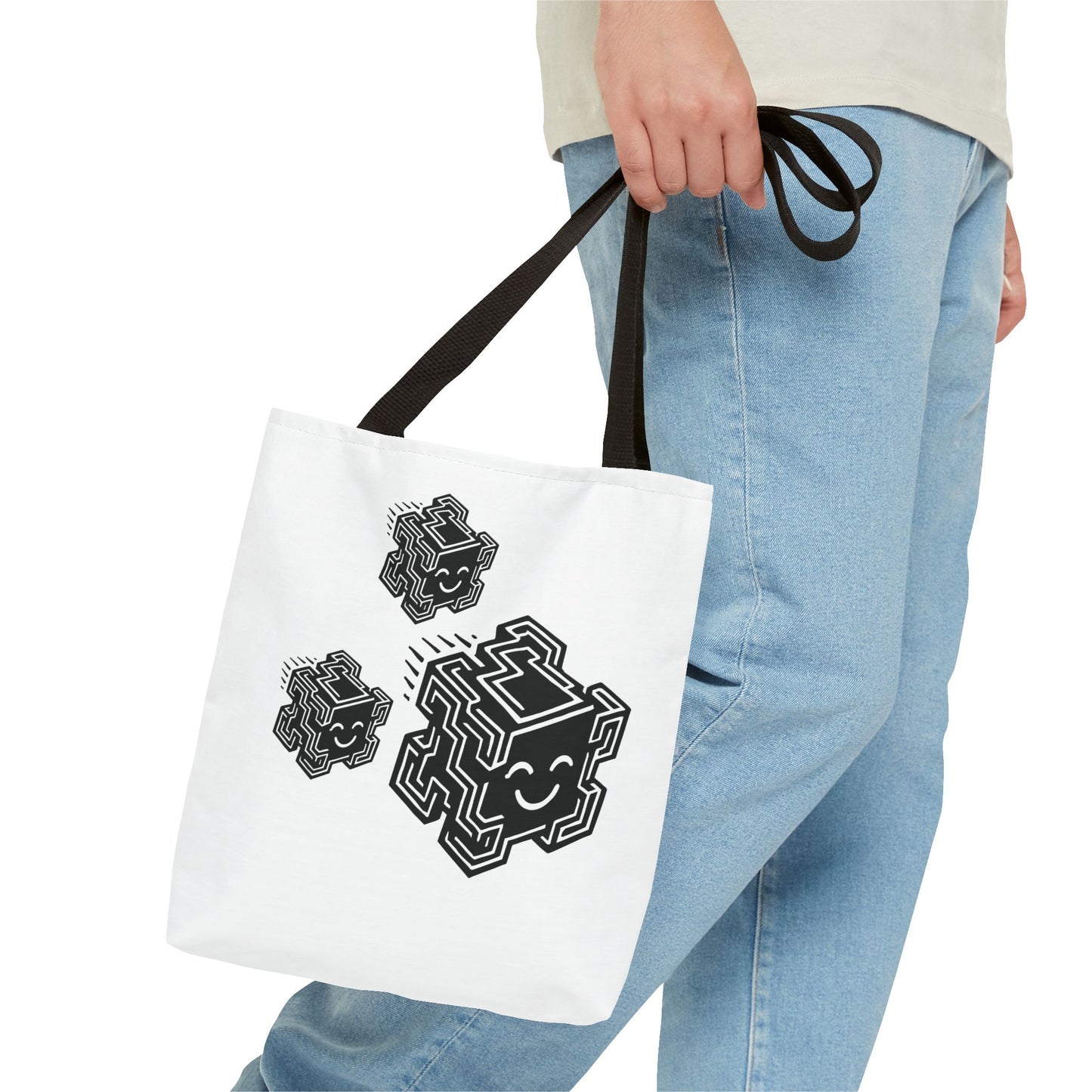 "Glitchee Fam" Motivational Tote Bag, Gym Carryall, Workout Bag, Reusable Shopping Tote, Eco-Friendly Reusable Bag, Challenge Every System Bag