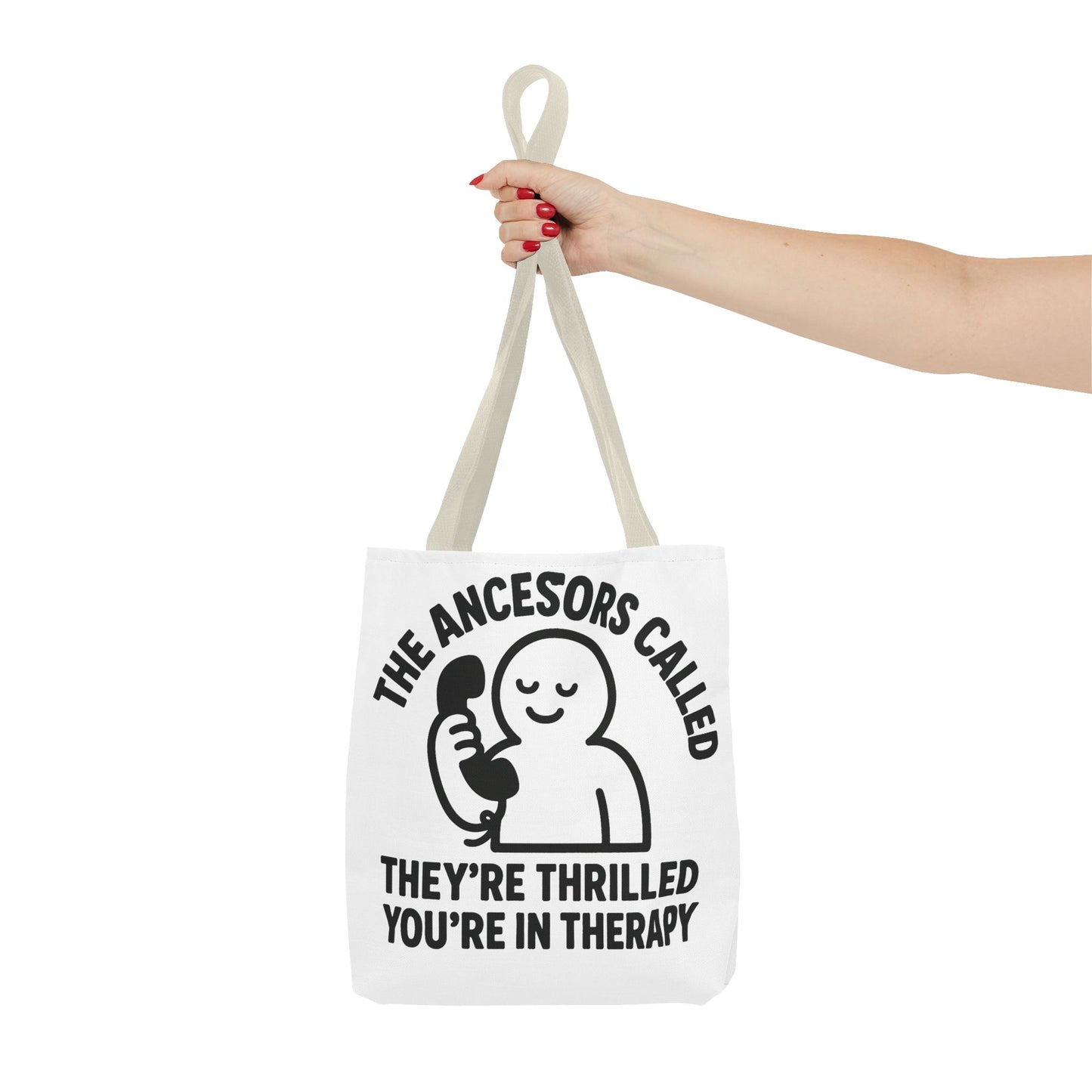 "The Ancestors are Thrilled" tote bag, Gym bag carryall