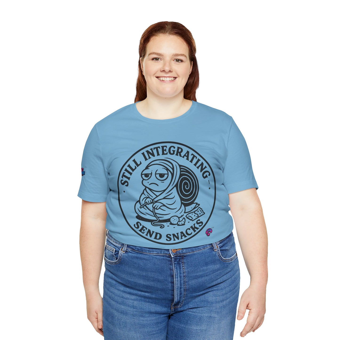 Still Integrating Tee – Snack-Fueled Awakening – Love Language Edition by Organic Intelligence™ Unisex Tee, Casual Shirt, Cotton T-shirt