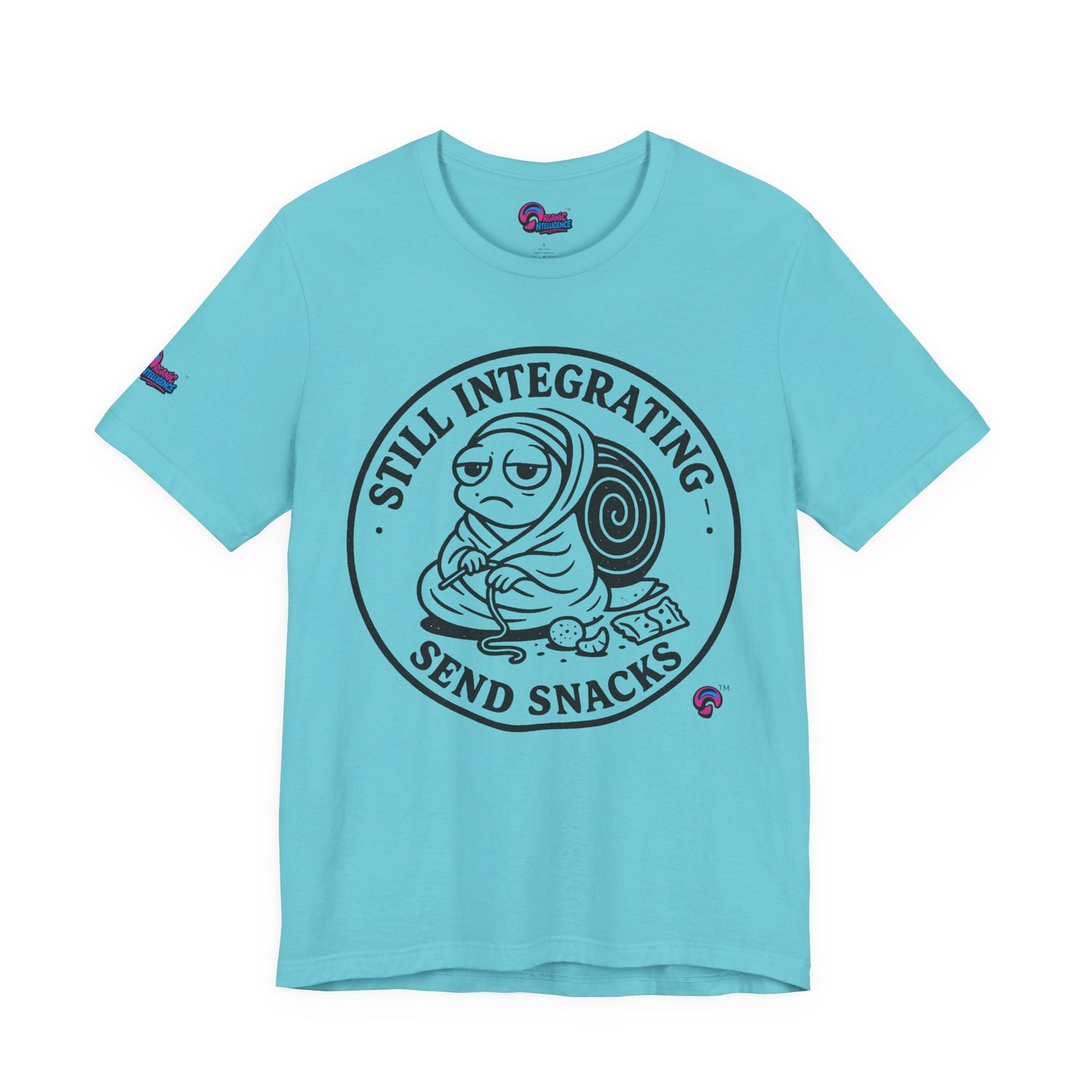 Still Integrating Tee – Snack-Fueled Awakening – Love Language Edition by Organic Intelligence™ Unisex Tee, Casual Shirt, Cotton T-shirt