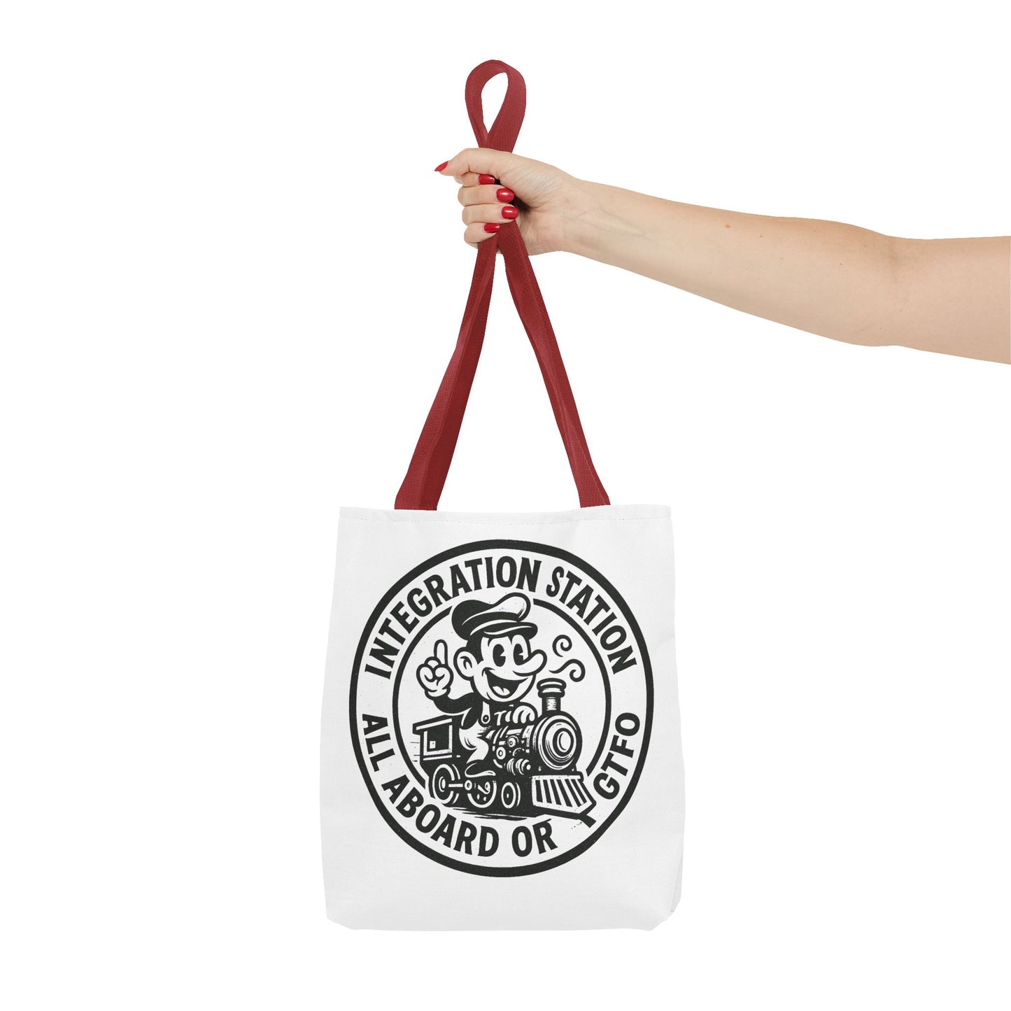 "Integration Station" Motivational Tote Bag, Gym Carryall, Workout Bag, Reusable Shopping Tote, Eco-Friendly Reusable Bag, Challenge Every System Bag