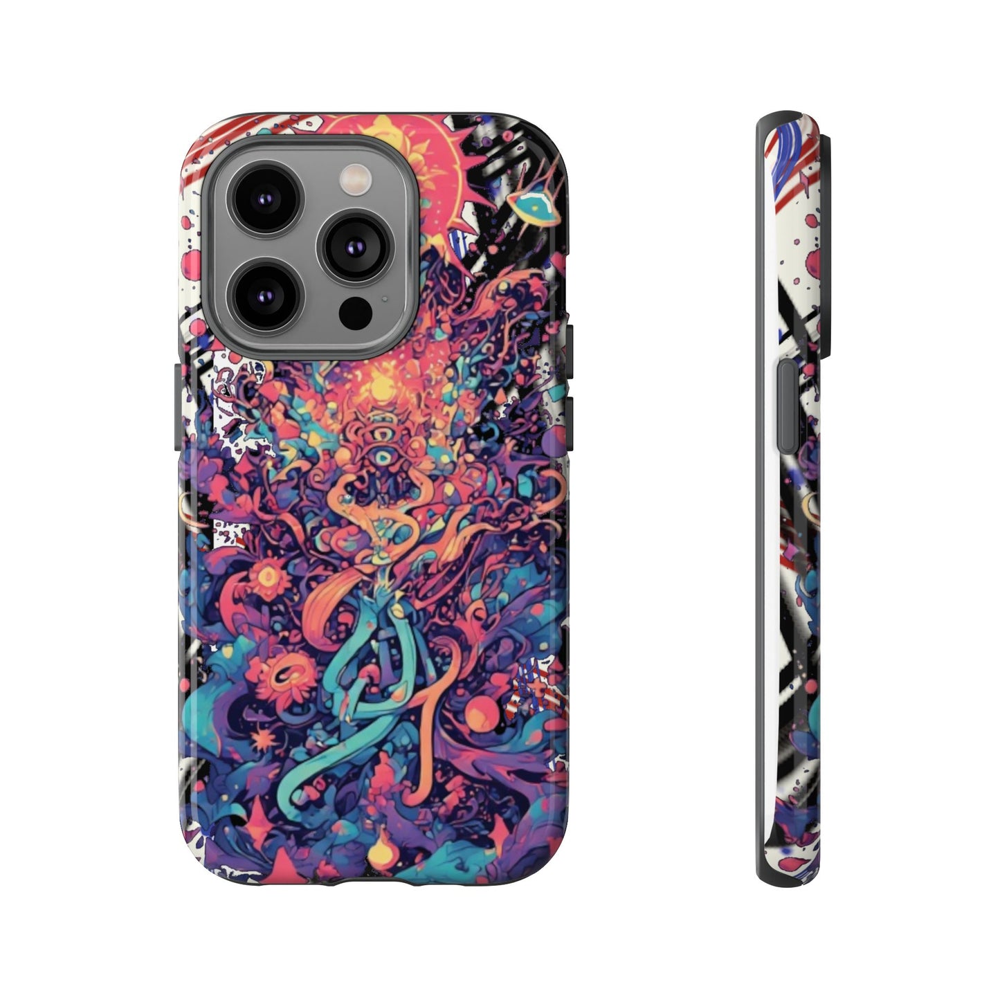 Colorful Phone Case, Unique Phone Cover, Tough Cases, Artistic Smartphone Protector, Gifts for Her