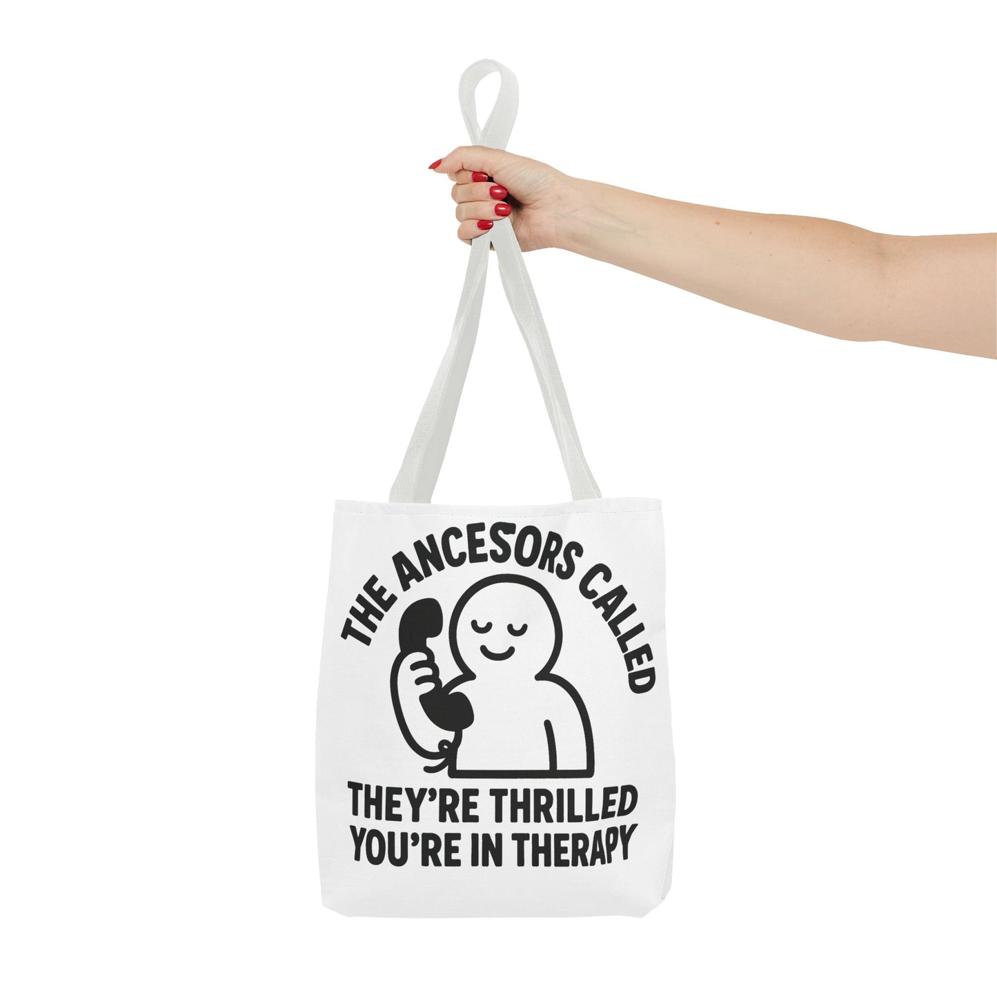 "The Ancestors are Thrilled" tote bag, Gym bag carryall