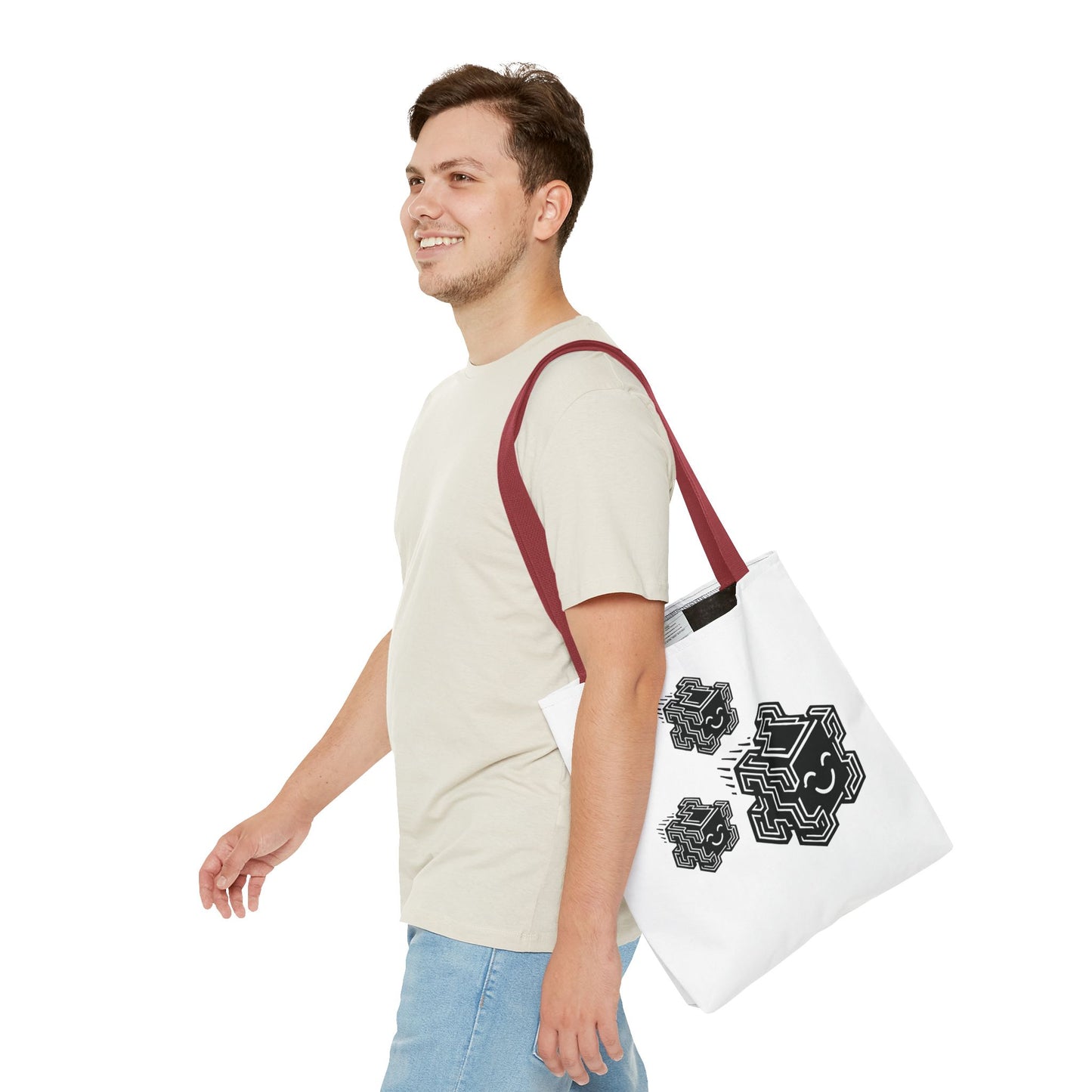 "Glitchee Fam" Motivational Tote Bag, Gym Carryall, Workout Bag, Reusable Shopping Tote, Eco-Friendly Reusable Bag, Challenge Every System Bag