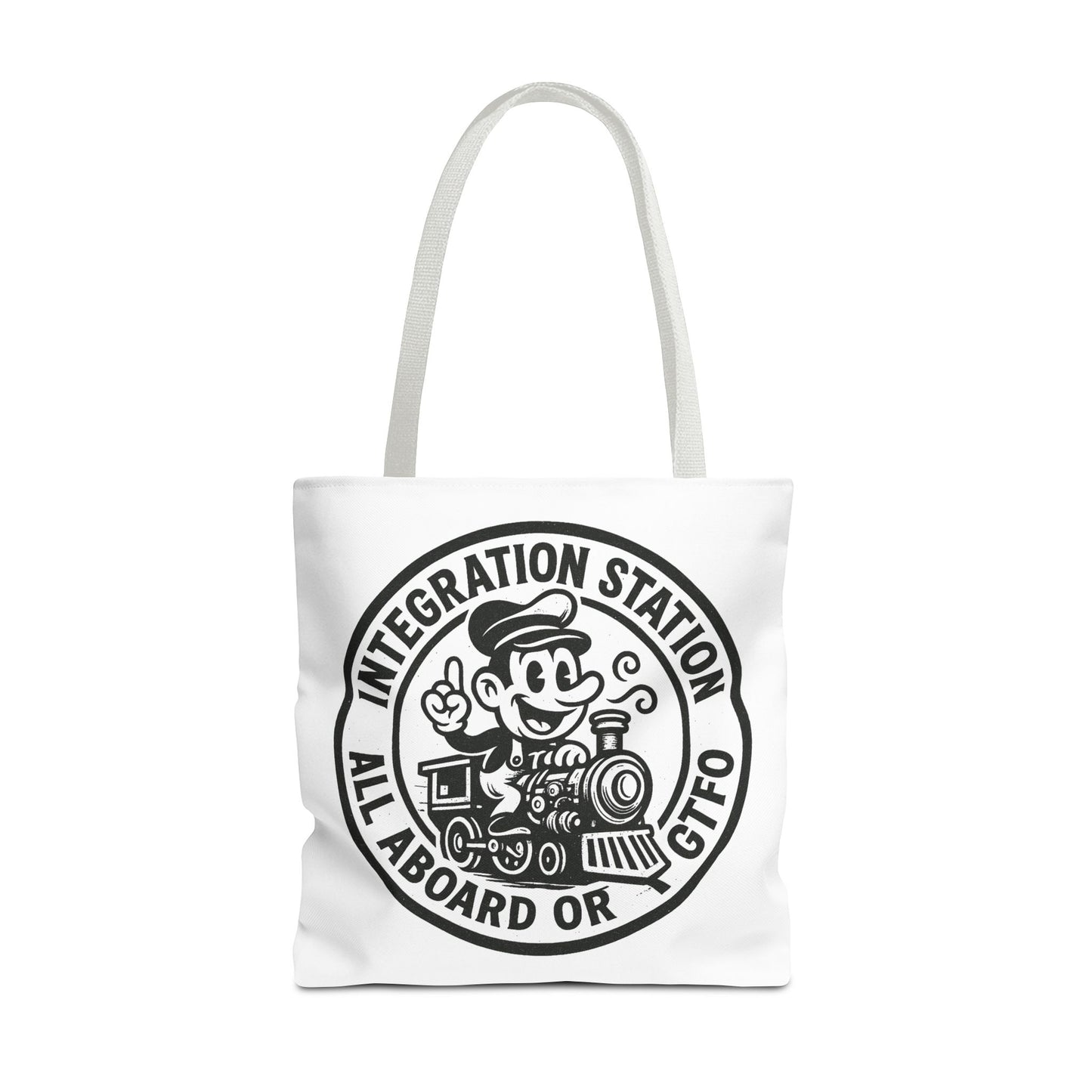 "Integration Station" Motivational Tote Bag, Gym Carryall, Workout Bag, Reusable Shopping Tote, Eco-Friendly Reusable Bag, Challenge Every System Bag