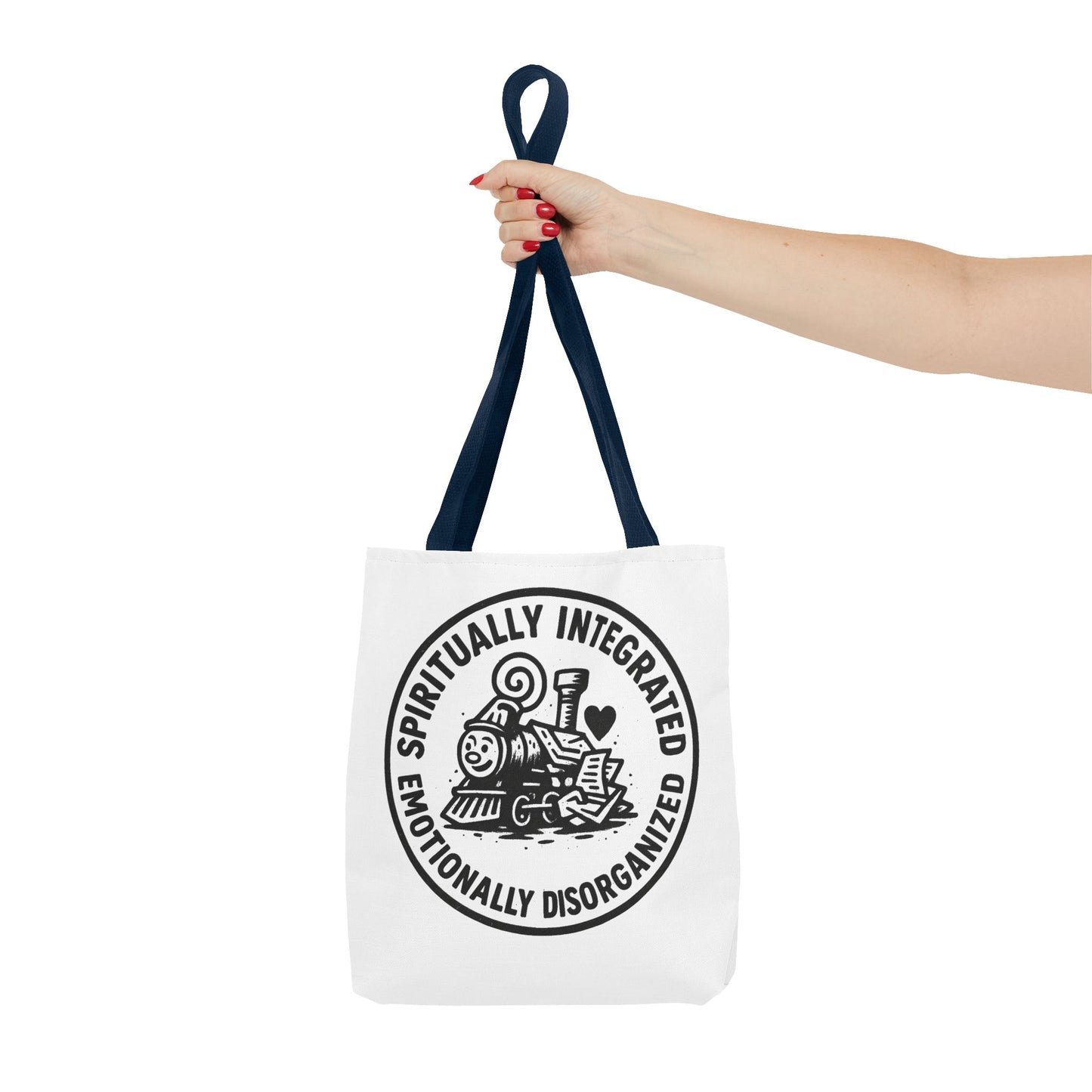 Emotionally Disorganized" Motivational Tote Bag, Gym Carryall, Workout Bag, Reusable Shopping Tote, Eco-Friendly Reusable Bag, Challenge Every System Bag