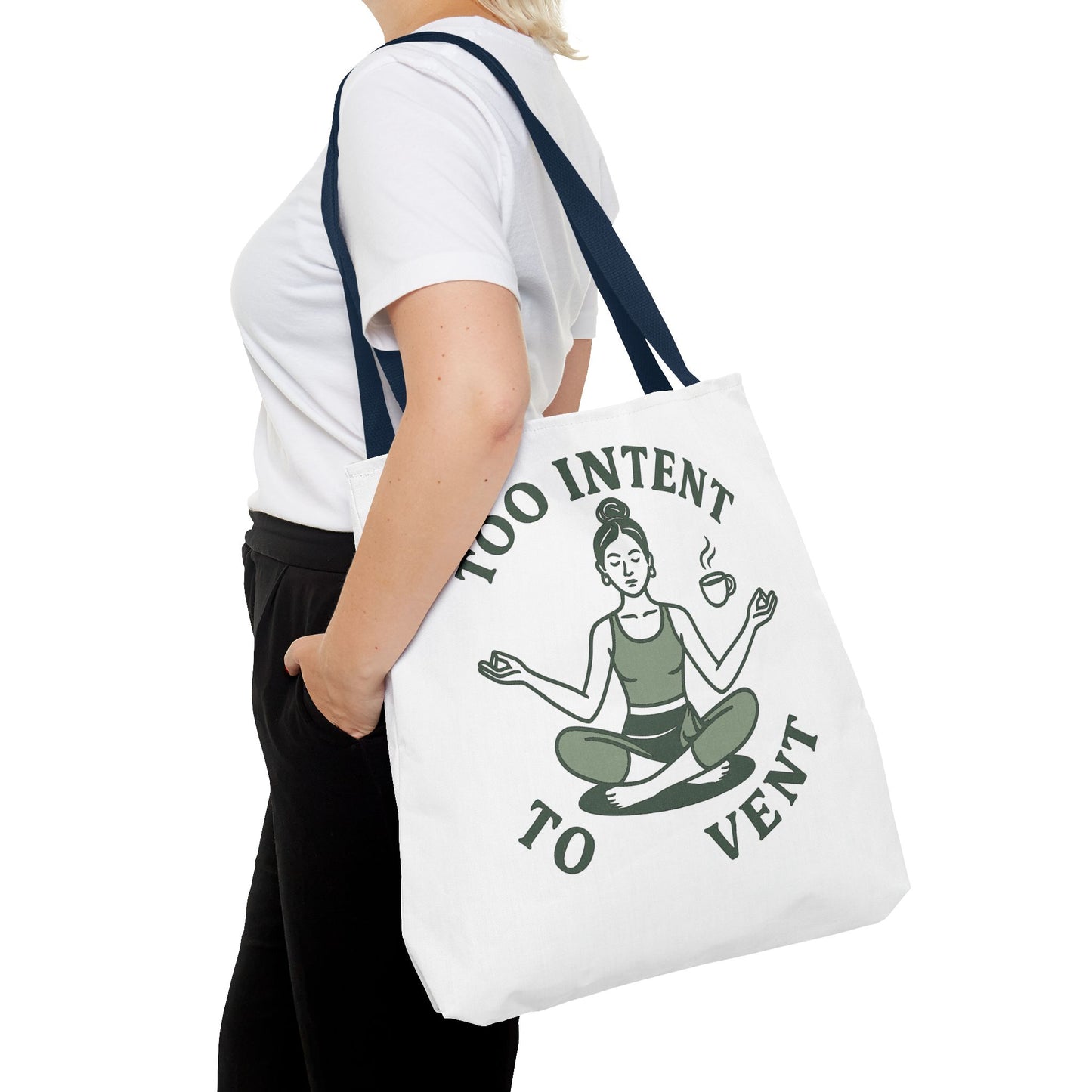 "Too Intent to Vent" Motivational Tote Bag, Gym Carryall, Workout Bag, Reusable Shopping Tote, Eco-Friendly Reusable Bag, Challenge Every System Bag