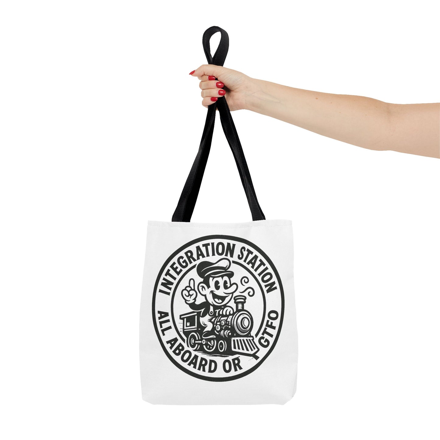 "Integration Station" Motivational Tote Bag, Gym Carryall, Workout Bag, Reusable Shopping Tote, Eco-Friendly Reusable Bag, Challenge Every System Bag