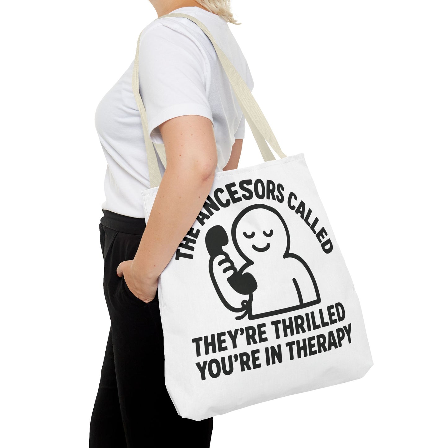 "The Ancestors are Thrilled" tote bag, Gym bag carryall