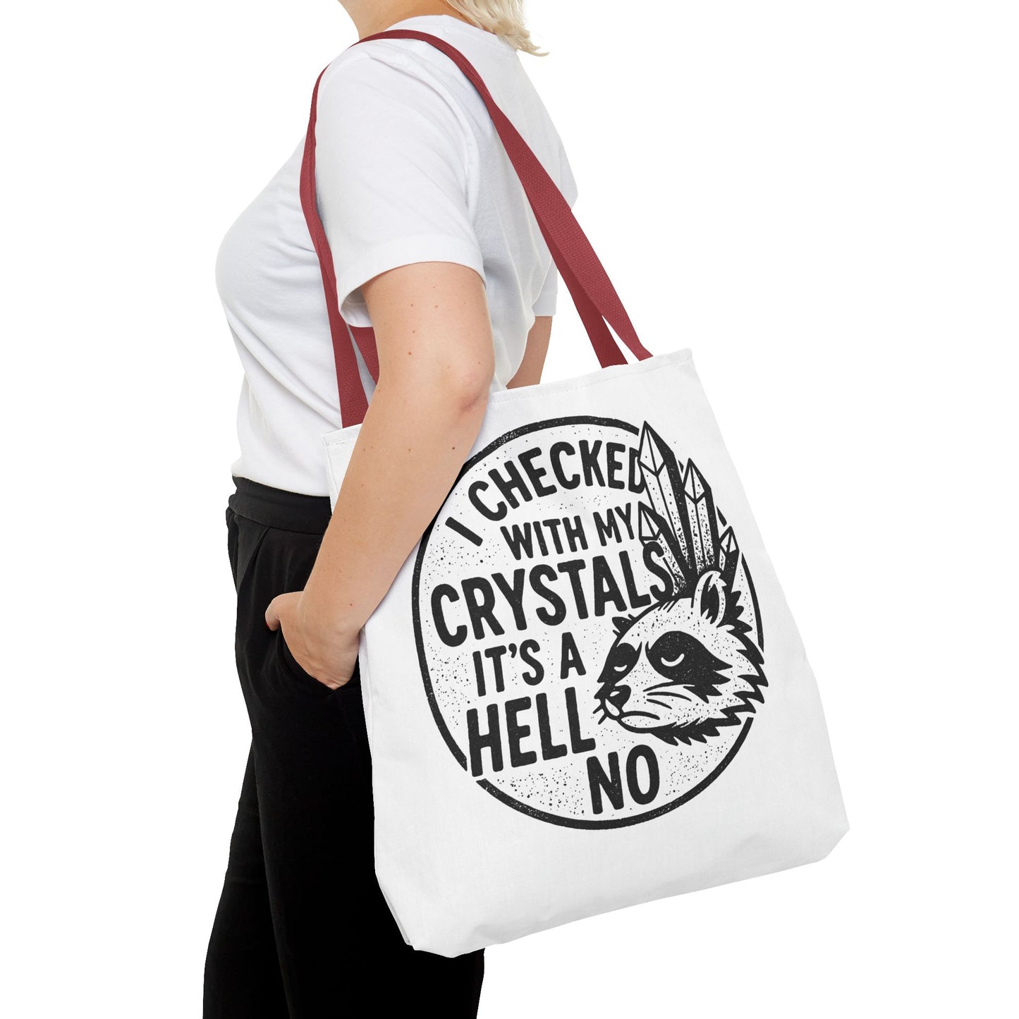"It's a Hell No" Motivational Tote Bag, Gym Carryall, Workout Bag, Reusable Shopping Tote, Eco-Friendly Reusable Bag, Challenge Every System Bag