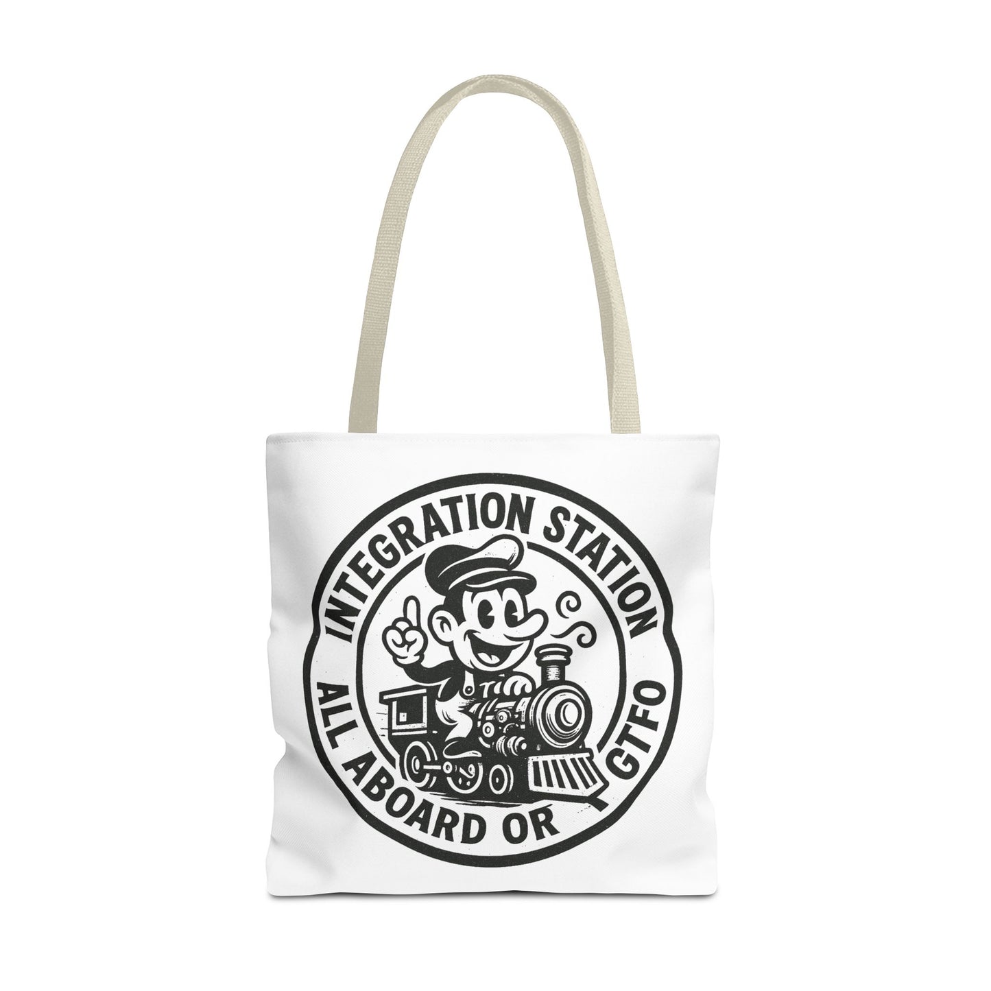 "Integration Station" Motivational Tote Bag, Gym Carryall, Workout Bag, Reusable Shopping Tote, Eco-Friendly Reusable Bag, Challenge Every System Bag
