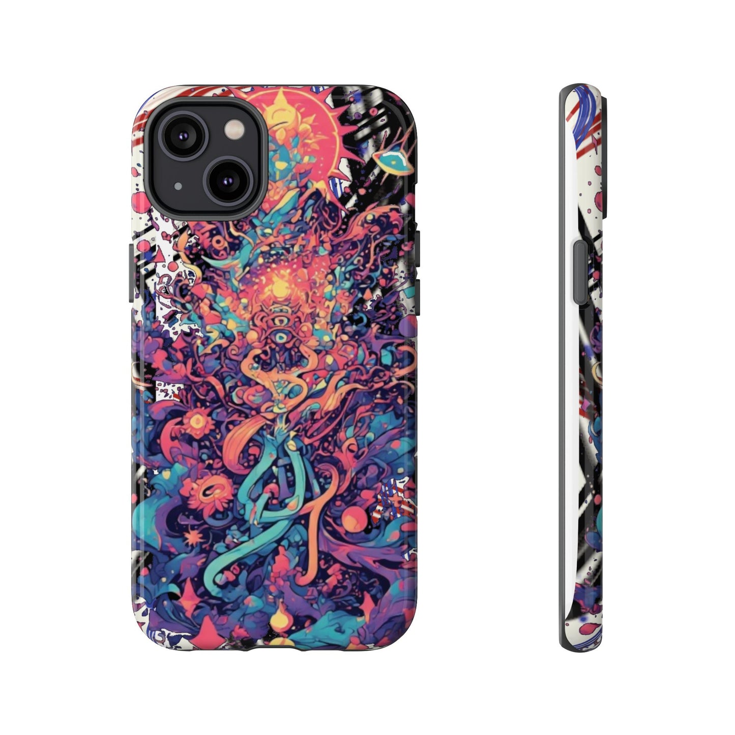 Colorful Phone Case, Unique Phone Cover, Tough Cases, Artistic Smartphone Protector, Gifts for Her