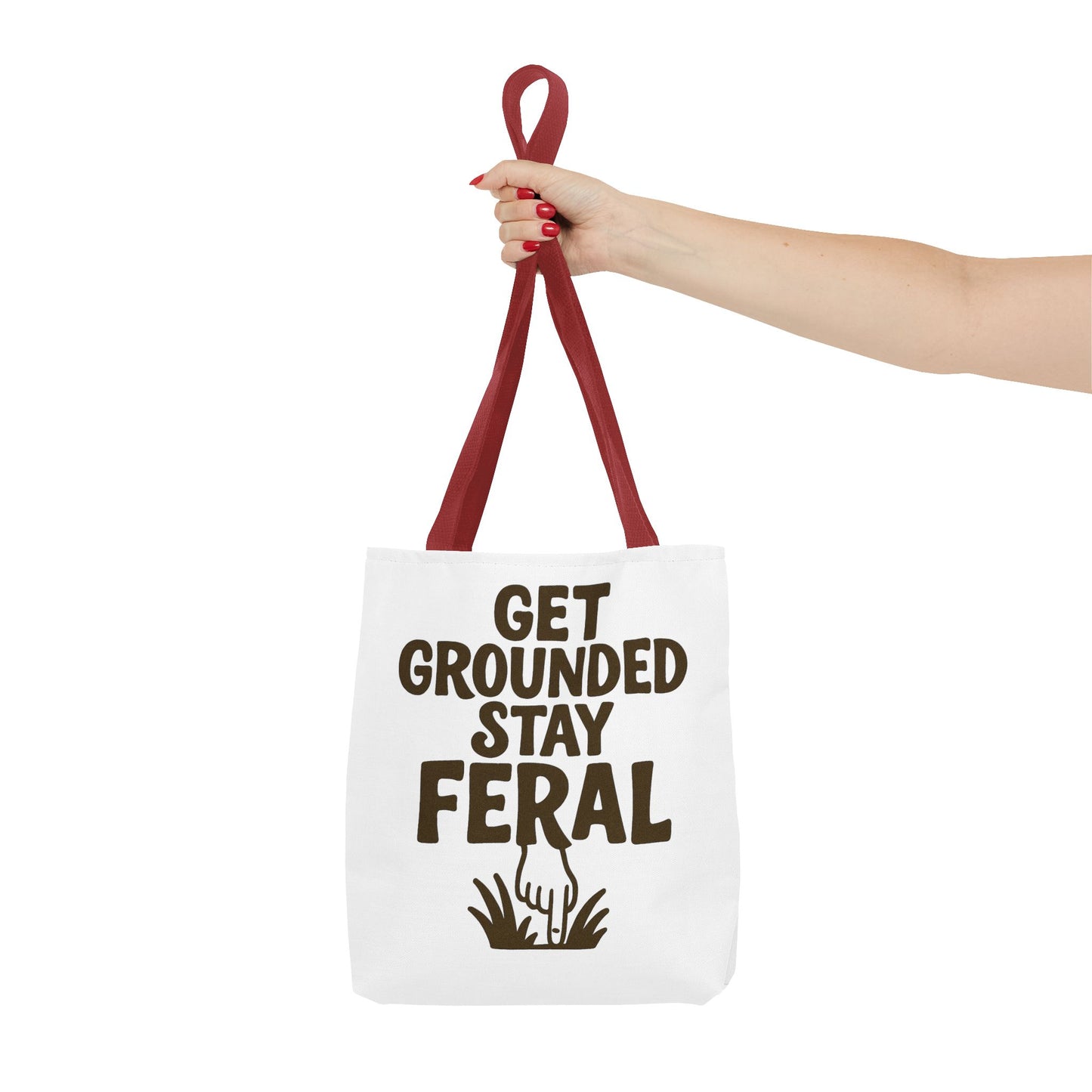 "Stay Feral" Motivational Tote Bag, Gym Carryall, Workout Bag, Reusable Shopping Tote, Eco-Friendly Reusable Bag, Challenge Every System Bag