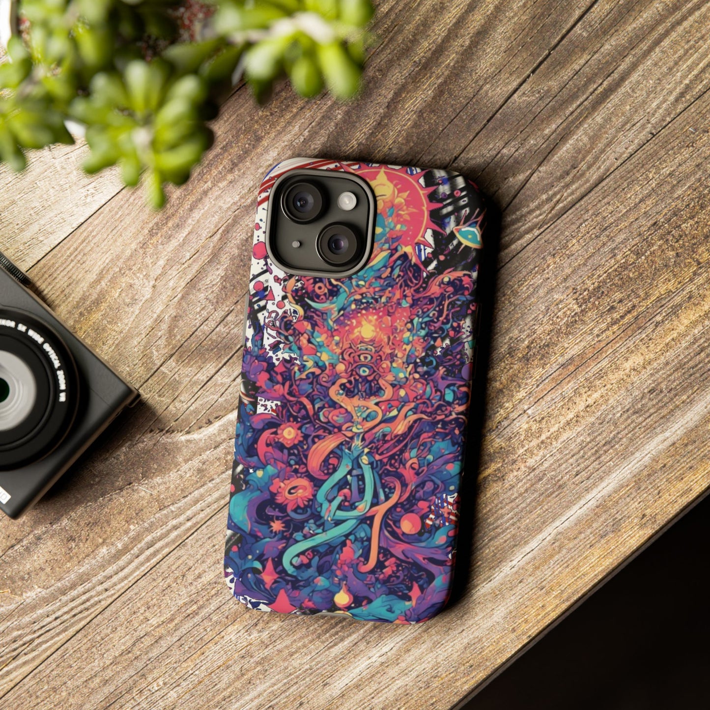 Colorful Phone Case, Unique Phone Cover, Tough Cases, Artistic Smartphone Protector, Gifts for Her