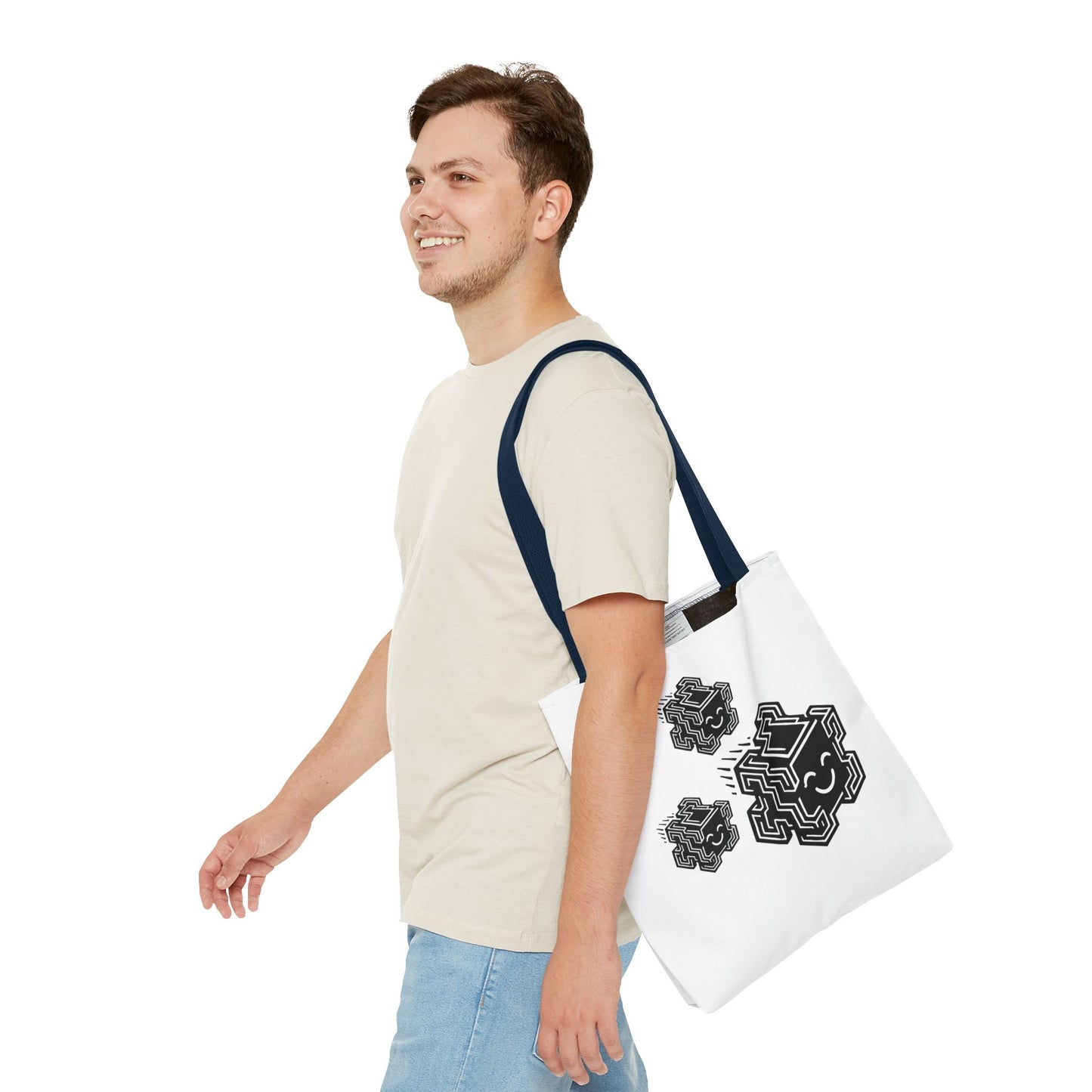 "Glitchee Fam" Motivational Tote Bag, Gym Carryall, Workout Bag, Reusable Shopping Tote, Eco-Friendly Reusable Bag, Challenge Every System Bag