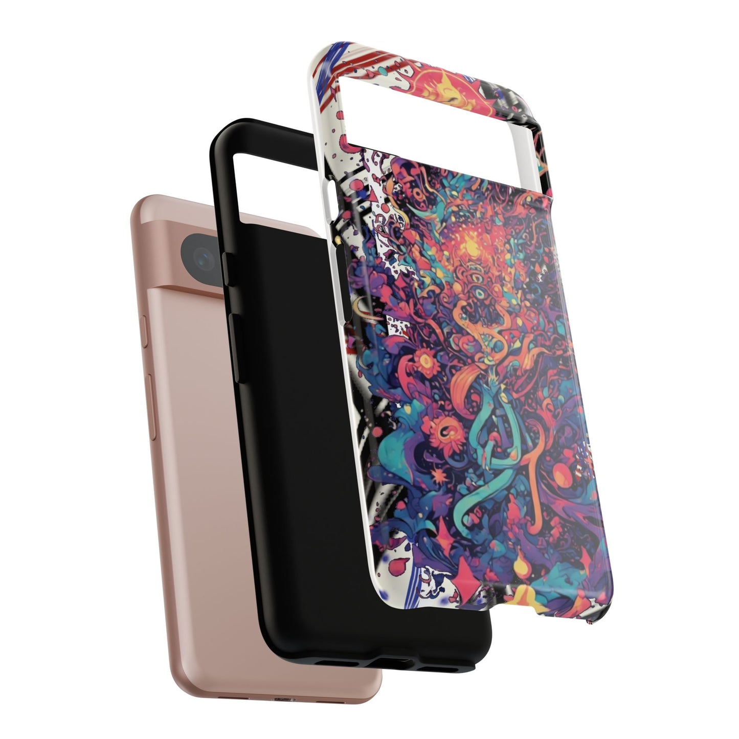 Colorful Phone Case, Unique Phone Cover, Tough Cases, Artistic Smartphone Protector, Gifts for Her
