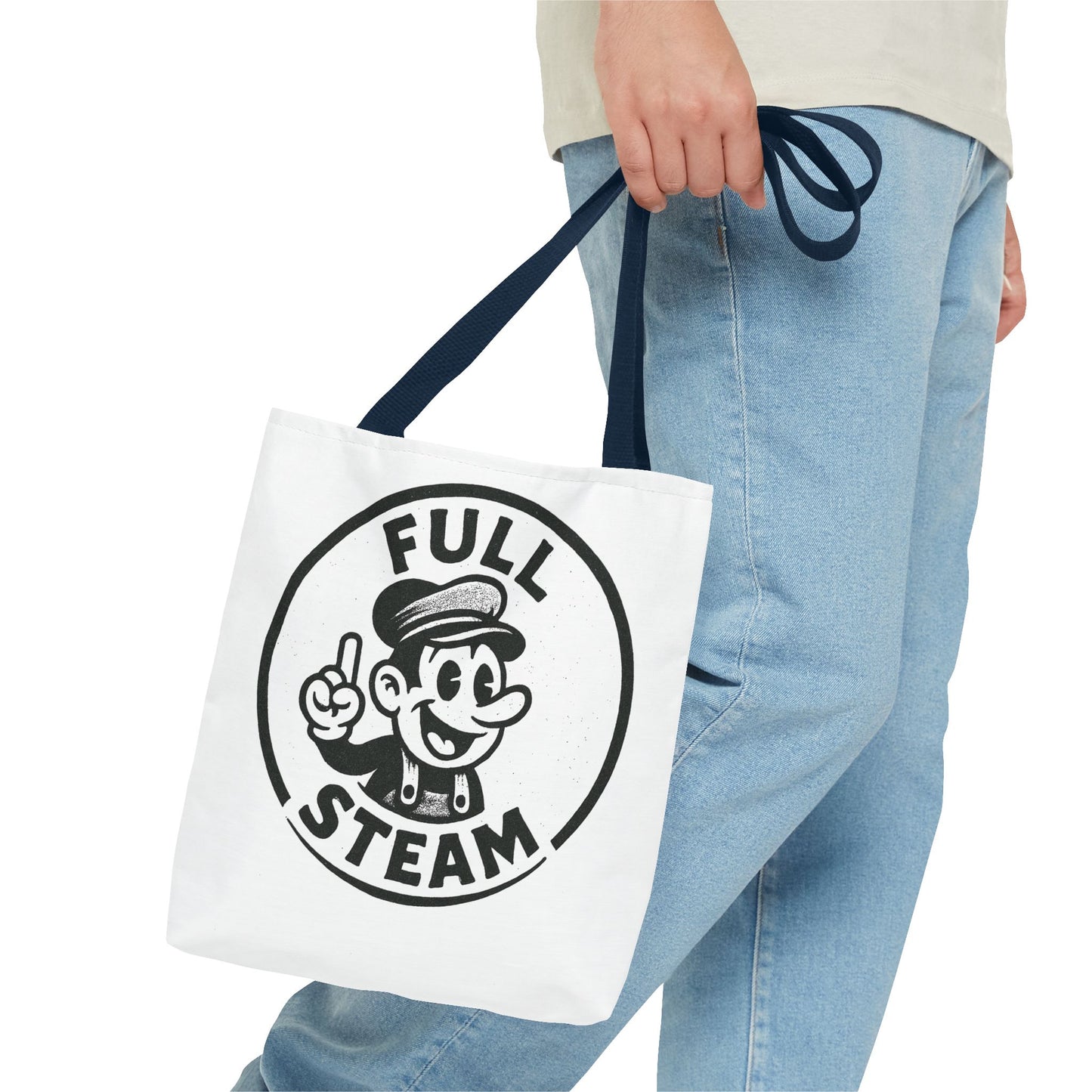 "Full Steam" Band Merch Tote Bag, Gym Carryall, Workout Bag, Reusable Shopping Tote, Eco-Friendly Reusable Bag, Challenge Every System Bag