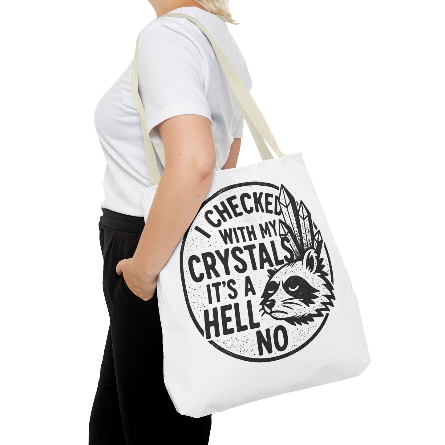 "It's a Hell No" Motivational Tote Bag, Gym Carryall, Workout Bag, Reusable Shopping Tote, Eco-Friendly Reusable Bag, Challenge Every System Bag