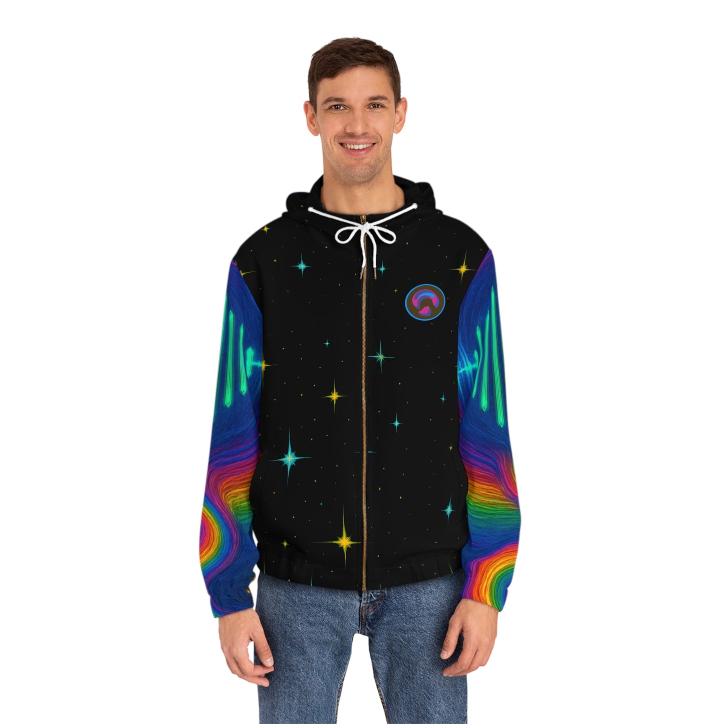 Full-Zip Hoodie Cosmic Journey Friendship Design