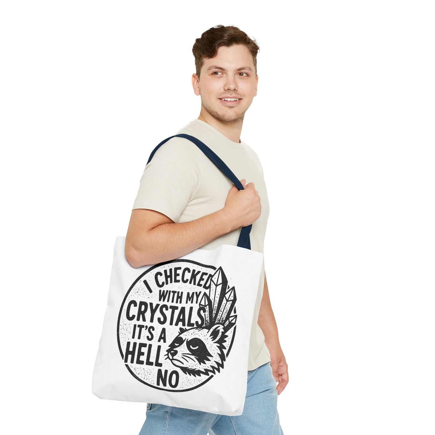 "It's a Hell No" Motivational Tote Bag, Gym Carryall, Workout Bag, Reusable Shopping Tote, Eco-Friendly Reusable Bag, Challenge Every System Bag