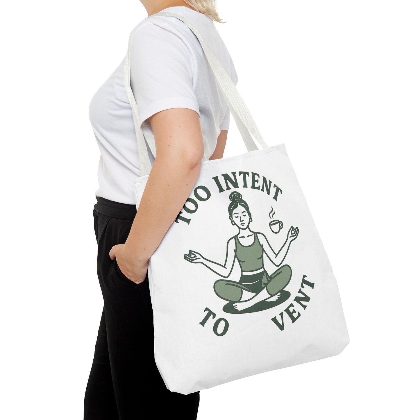 "Too Intent to Vent" Motivational Tote Bag, Gym Carryall, Workout Bag, Reusable Shopping Tote, Eco-Friendly Reusable Bag, Challenge Every System Bag