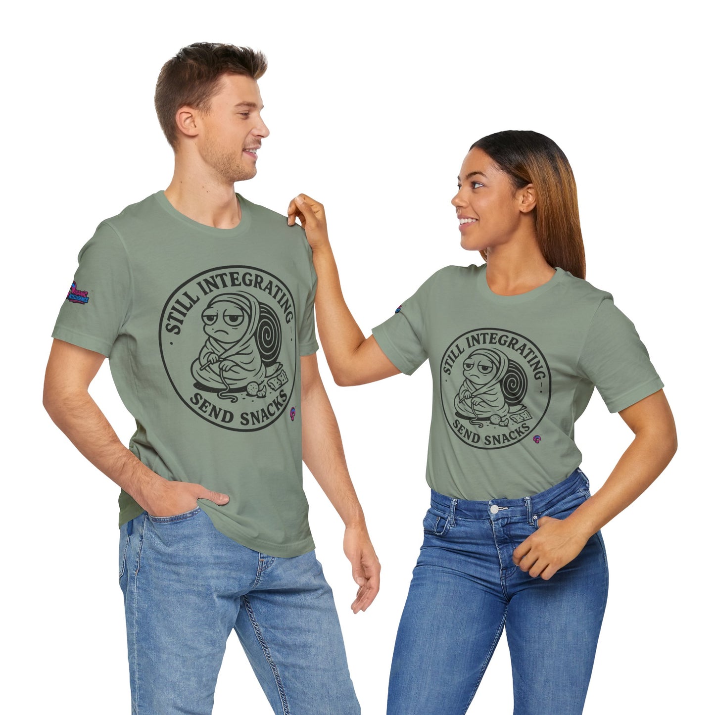 Still Integrating Tee – Snack-Fueled Awakening – Love Language Edition by Organic Intelligence™ Unisex Tee, Casual Shirt, Cotton T-shirt