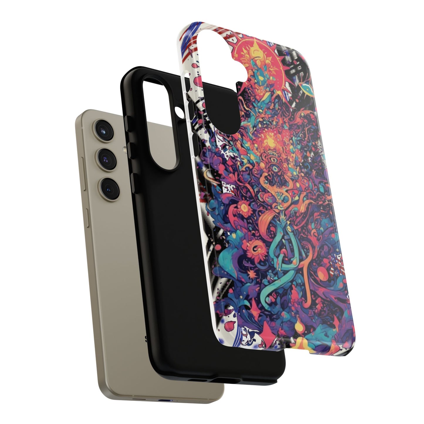 Colorful Phone Case, Unique Phone Cover, Tough Cases, Artistic Smartphone Protector, Gifts for Her
