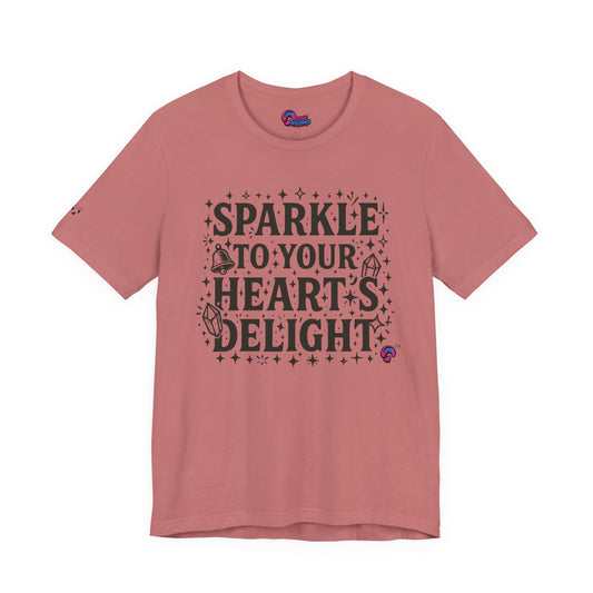 Sparkle Tee – Heart First, Sparkles Always by Organic Intelligence™ Unisex Tee, Casual Shirt, Cotton T-shirt