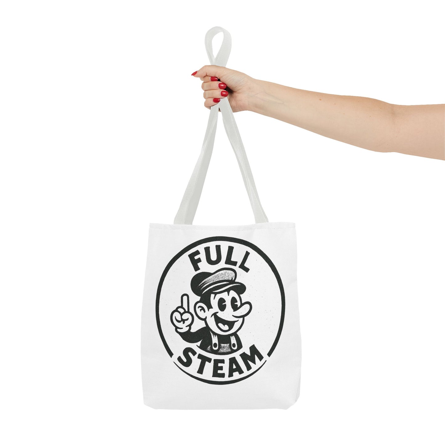 "Full Steam" Band Merch Tote Bag, Gym Carryall, Workout Bag, Reusable Shopping Tote, Eco-Friendly Reusable Bag, Challenge Every System Bag