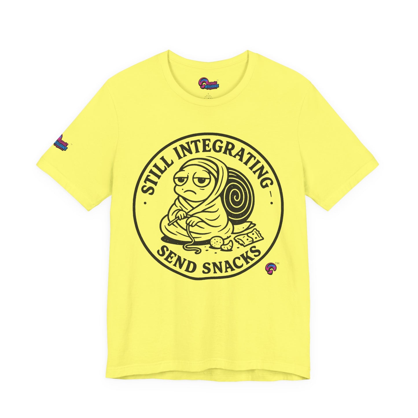Still Integrating Tee – Snack-Fueled Awakening – Love Language Edition by Organic Intelligence™ Unisex Tee, Casual Shirt, Cotton T-shirt