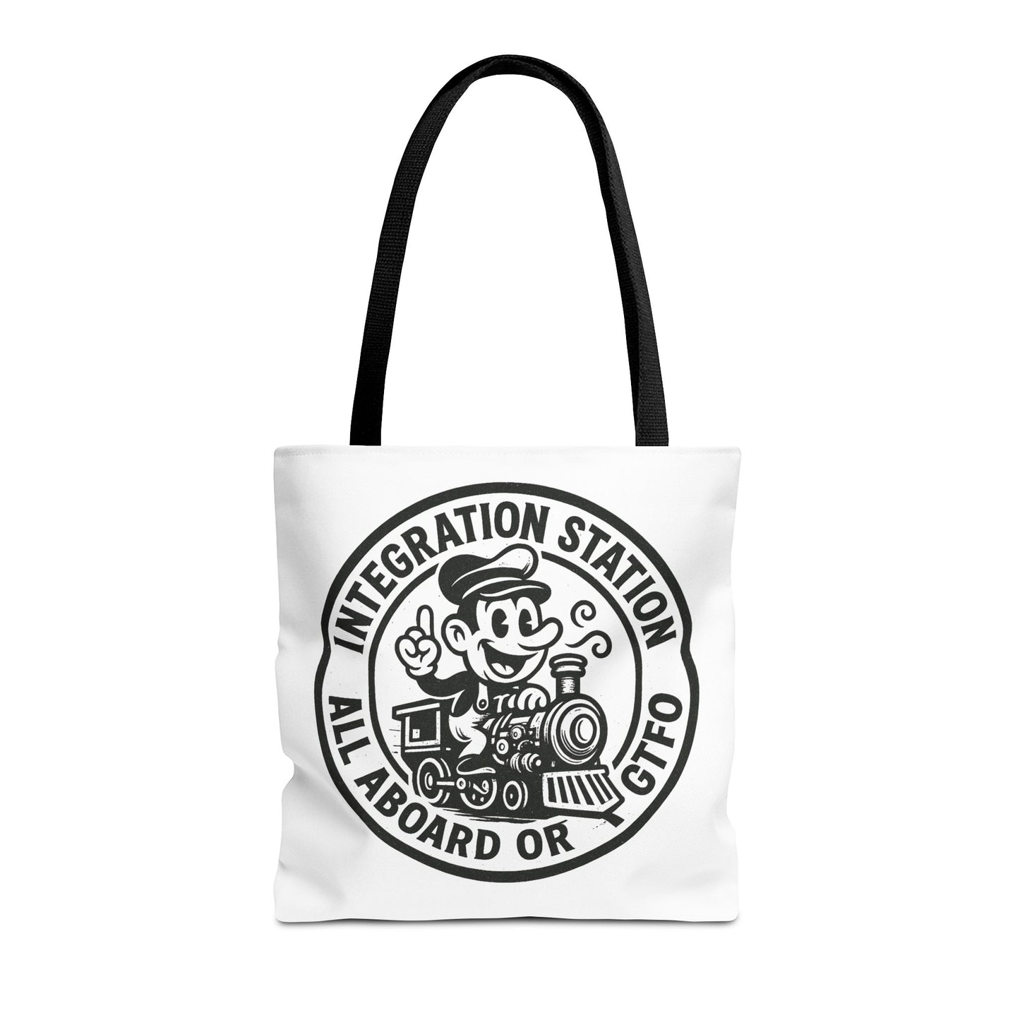 "Integration Station" Motivational Tote Bag, Gym Carryall, Workout Bag, Reusable Shopping Tote, Eco-Friendly Reusable Bag, Challenge Every System Bag