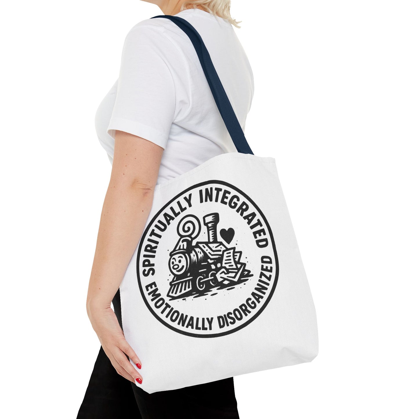 Emotionally Disorganized" Motivational Tote Bag, Gym Carryall, Workout Bag, Reusable Shopping Tote, Eco-Friendly Reusable Bag, Challenge Every System Bag