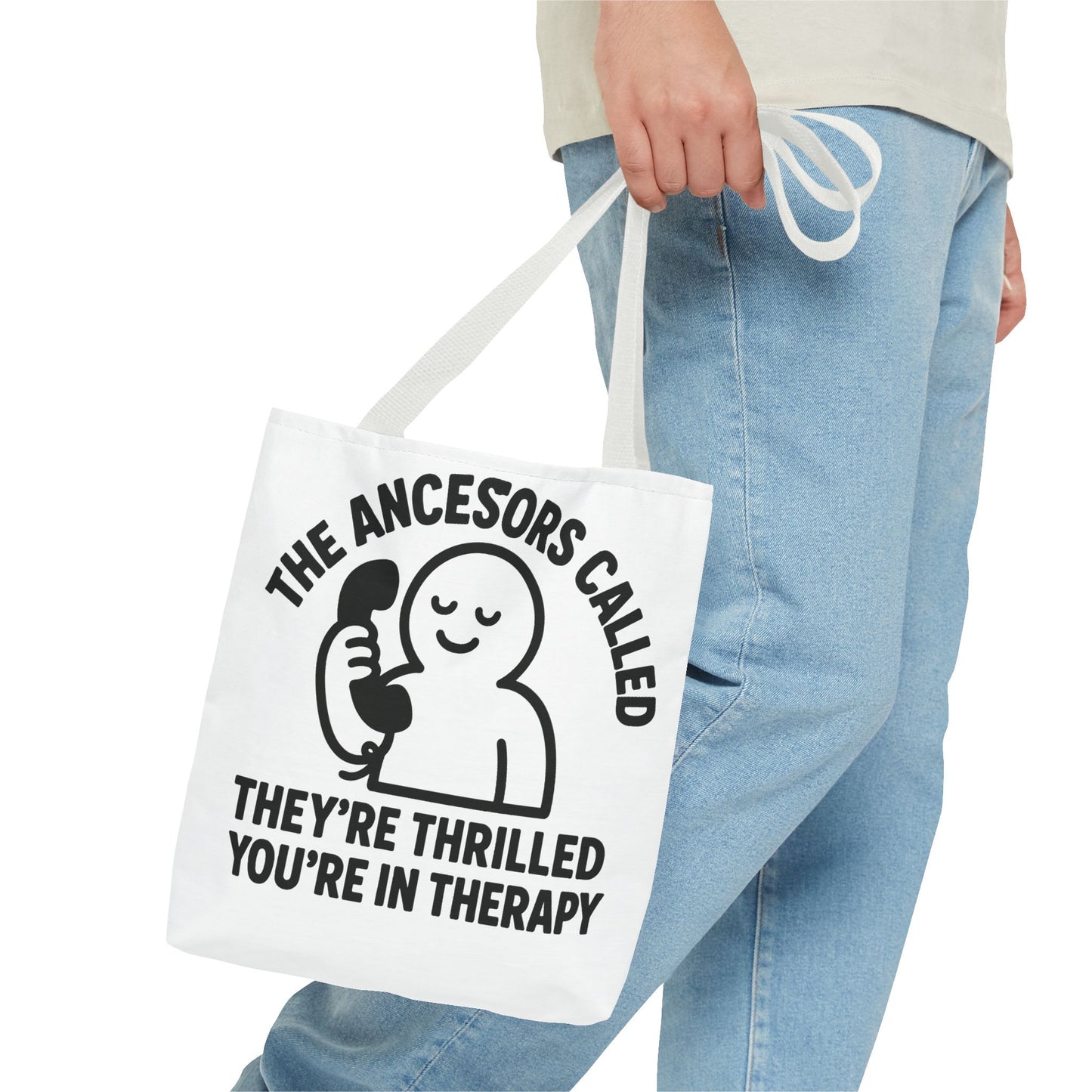 "The Ancestors are Thrilled" tote bag, Gym bag carryall