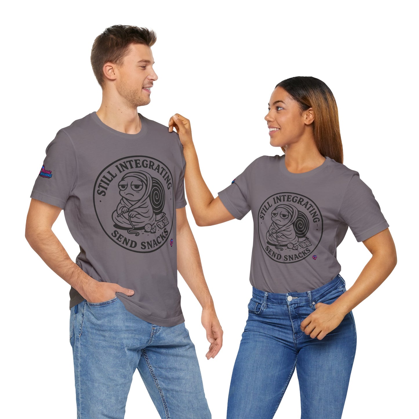 Still Integrating Tee – Snack-Fueled Awakening – Love Language Edition by Organic Intelligence™ Unisex Tee, Casual Shirt, Cotton T-shirt