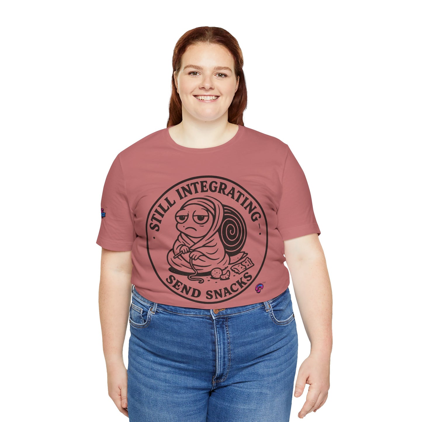 Still Integrating Tee – Snack-Fueled Awakening – Love Language Edition by Organic Intelligence™ Unisex Tee, Casual Shirt, Cotton T-shirt