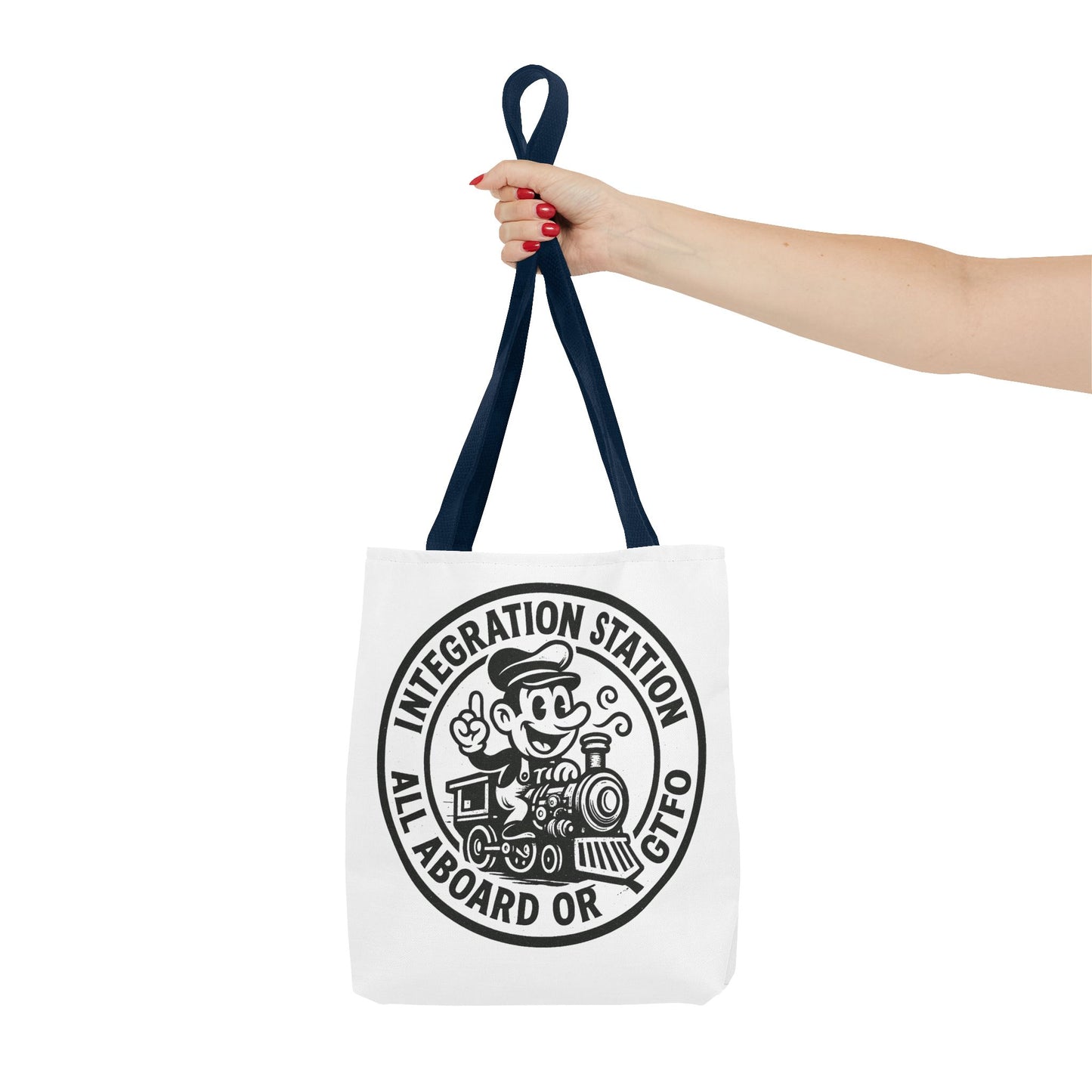 "Integration Station" Motivational Tote Bag, Gym Carryall, Workout Bag, Reusable Shopping Tote, Eco-Friendly Reusable Bag, Challenge Every System Bag