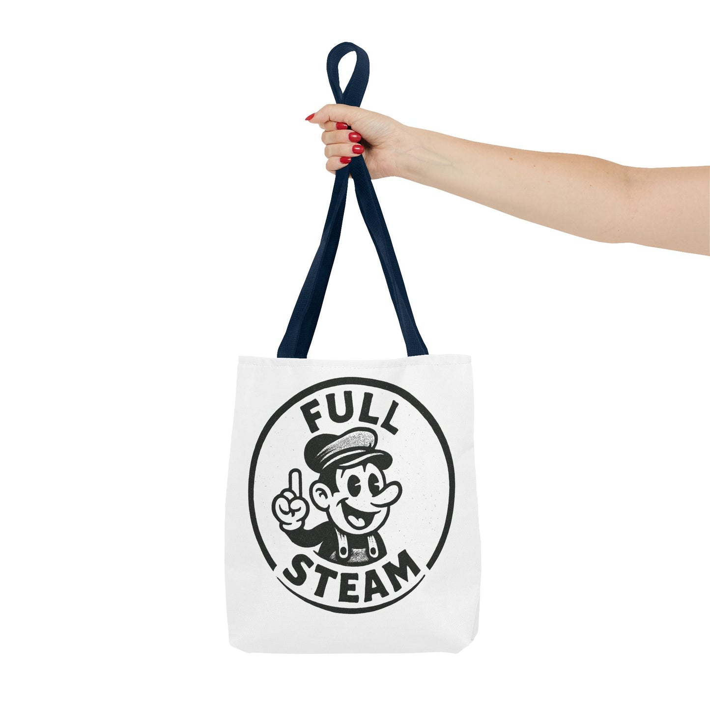 "Full Steam" Band Merch Tote Bag, Gym Carryall, Workout Bag, Reusable Shopping Tote, Eco-Friendly Reusable Bag, Challenge Every System Bag