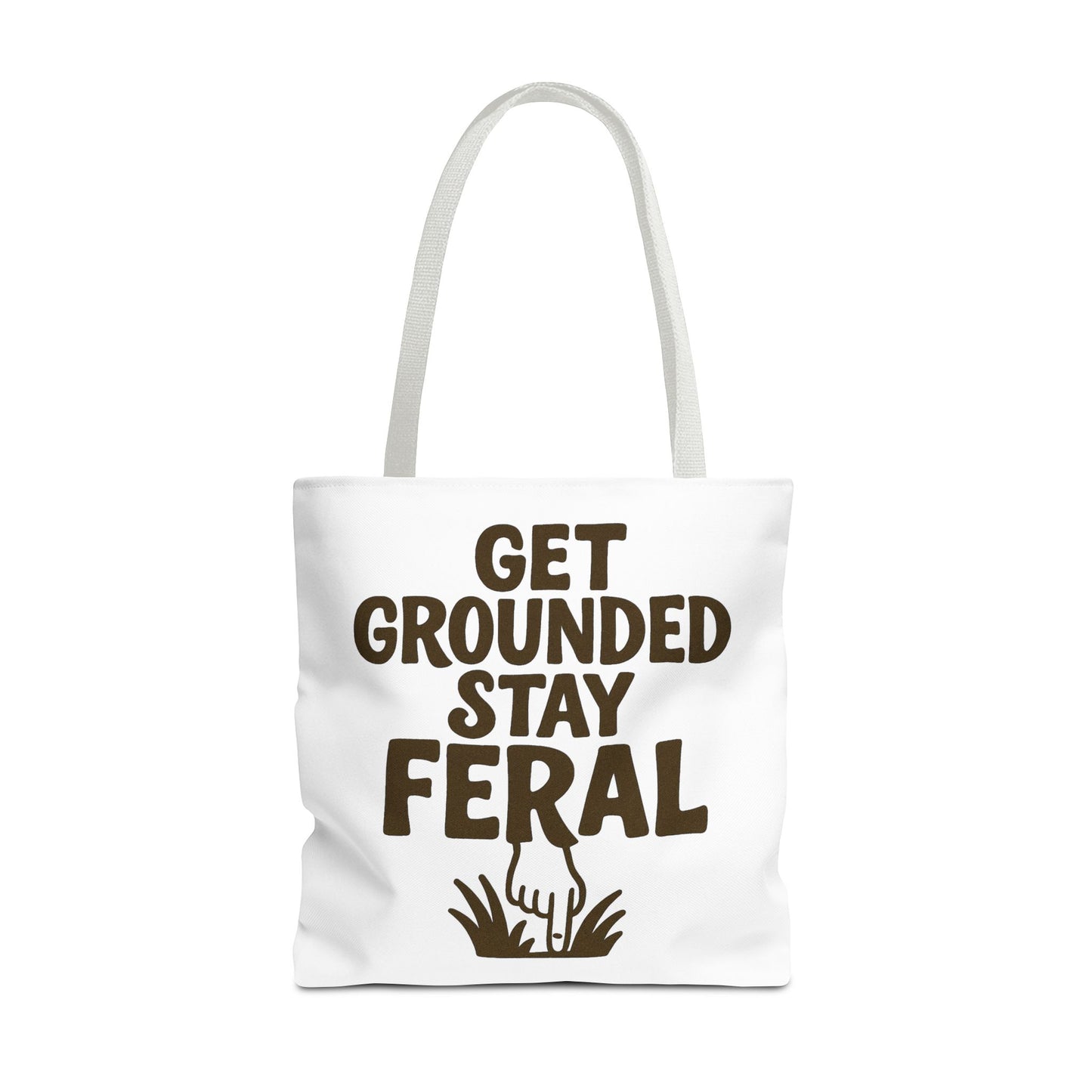 "Stay Feral" Motivational Tote Bag, Gym Carryall, Workout Bag, Reusable Shopping Tote, Eco-Friendly Reusable Bag, Challenge Every System Bag
