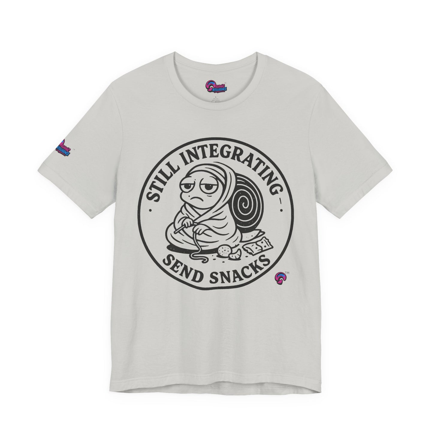Still Integrating Tee – Snack-Fueled Awakening – Love Language Edition by Organic Intelligence™ Unisex Tee, Casual Shirt, Cotton T-shirt